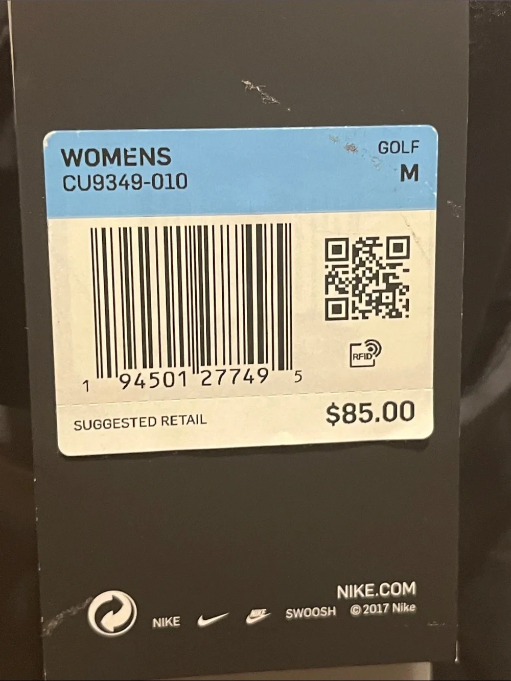 NWT Nike Black Women’s Golf Top Keyhole detail size medium